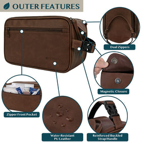 PAVILIA internal mesh pockets and elastic bands keeping grooming tools secured