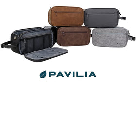 PAVILIA packed inside carry-on suitcase demonstrating travel convenience