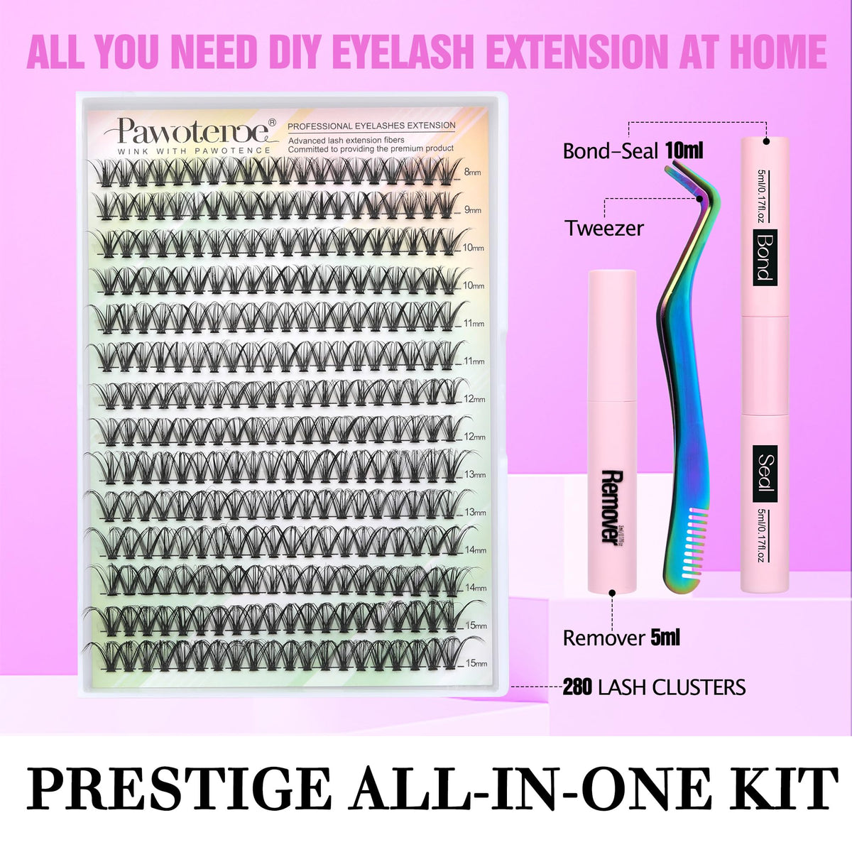 pawotence cluster lashes closeup highlighting soft updated fibers for natural look