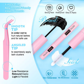 Pawotence clusters arranged by length for customizable lash design