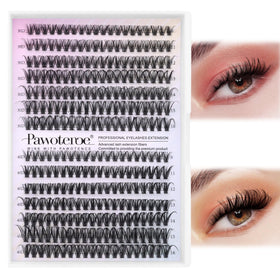 Pawotence front packaging showing 280pcs cluster lashes and volume options