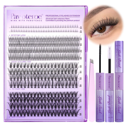 Pawotence front packaging showing complete DIY lash kit and contents