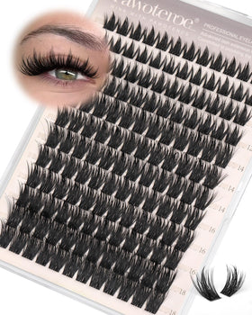 Pawotence front packaging showing 144-piece manga lash clusters and product benefit