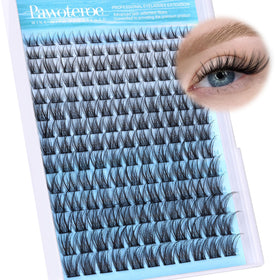 Pawotence front packaging showing 154pcs cluster lash kit for easy selection