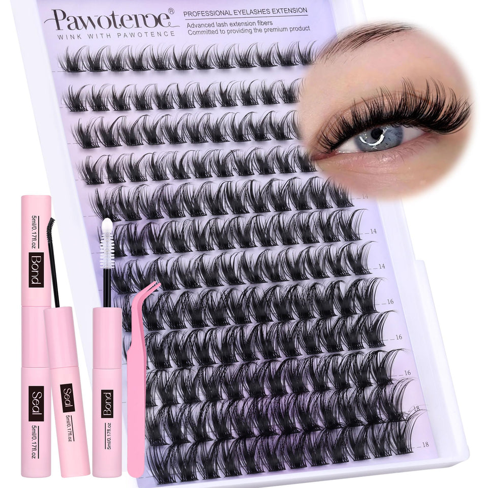 Pawotence front packaging showing complete kit for easy at-home lash application