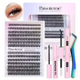 Pawotence front packaging showing full DIY lash extension kit, convenient all-in-one set