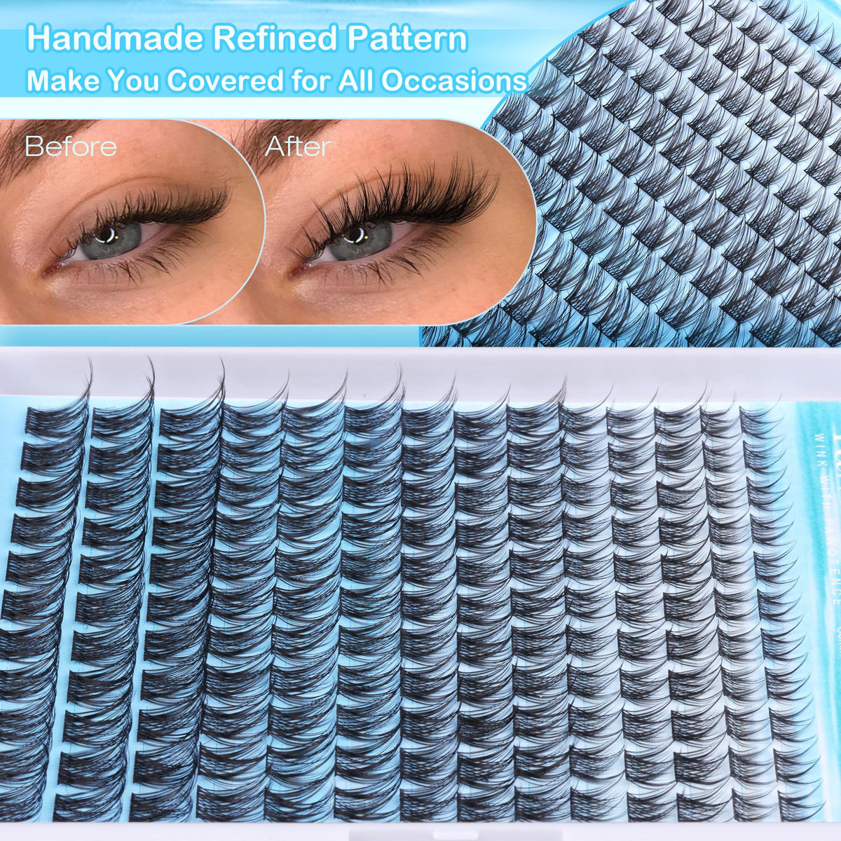 Pawotence lashes worn in daytime makeup showing subtle natural enhancement