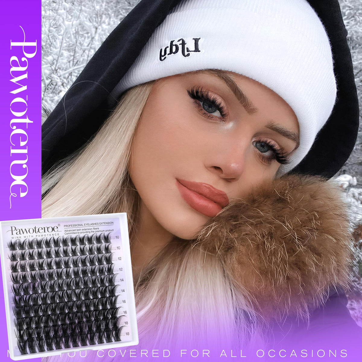 Pawotence before and after application demonstrating added volume
