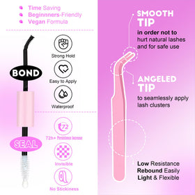Pawotence length comparison 8-15mm display for customizable lash styling