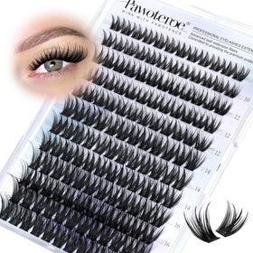 Pawotence front packaging showing 144 cluster lashes, quick selection benefit
