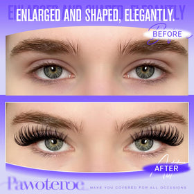 Pawotence wet-look close detail highlighting glossy finish and camera-ready benefit