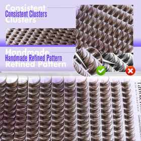 Pawotence tray displaying mixed cluster lengths for tailored styling