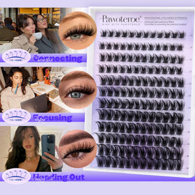 Pawotence lashes worn in lifestyle shot showing natural-looking lifted effect