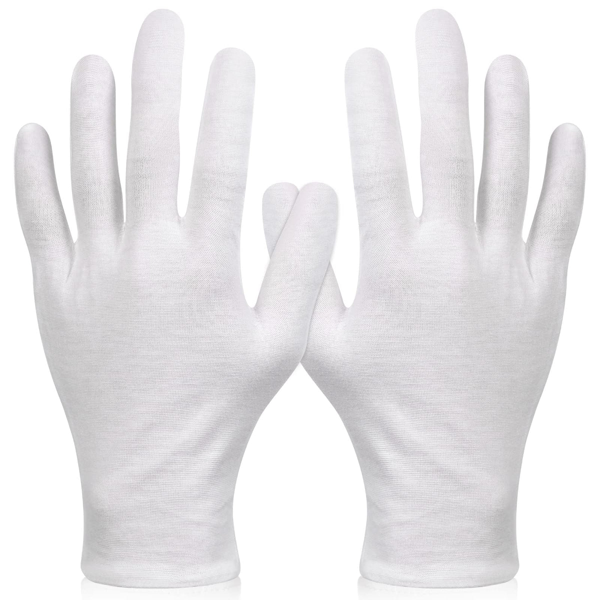 PAXCOO front pack of XL cotton gloves showing quantity and clean benefit