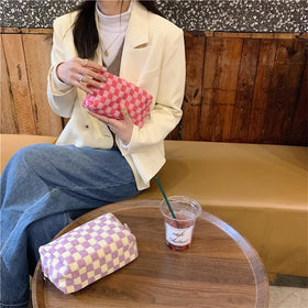 PAZIMIIK six colorful checkered pouches displayed showing easy color-coding