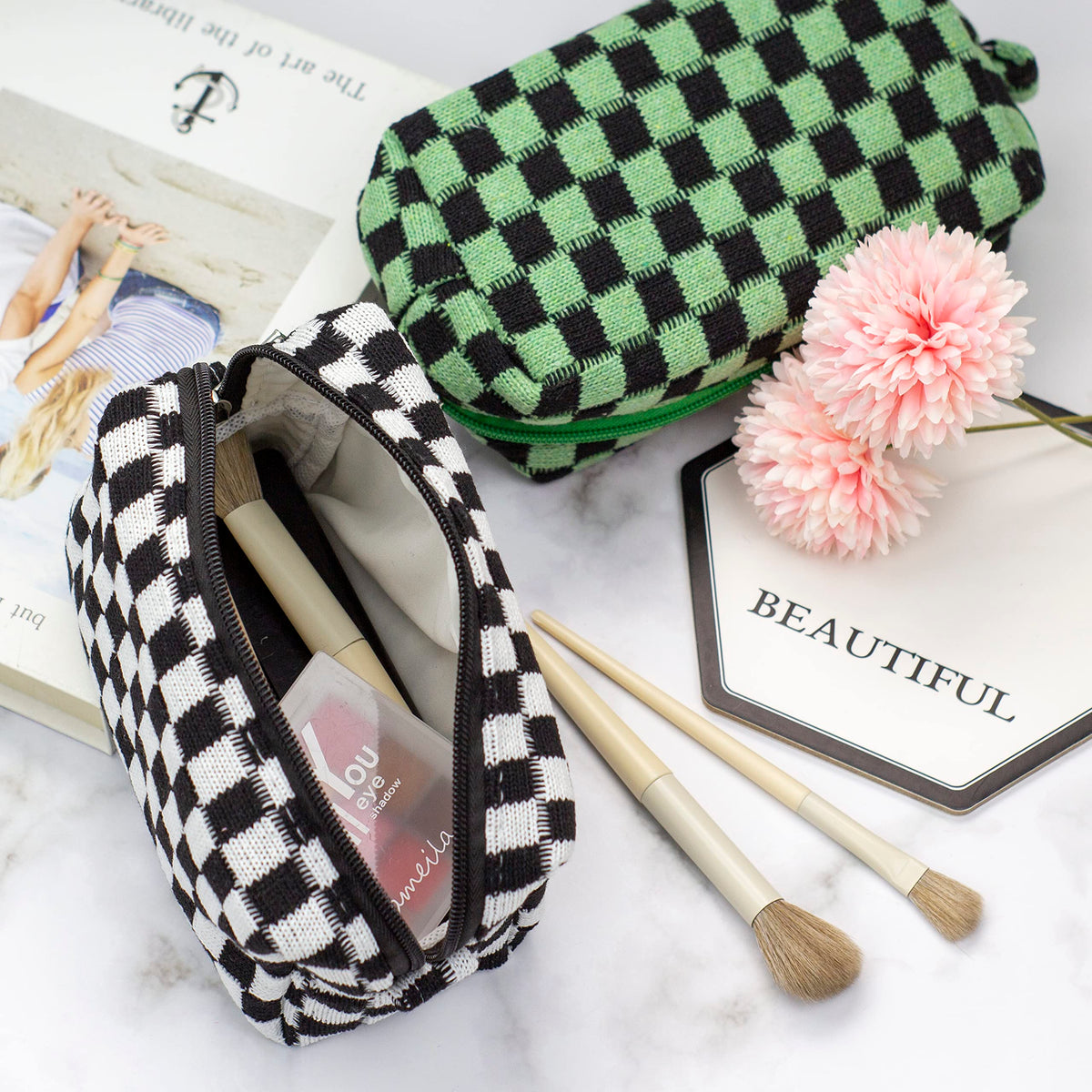 PAZIMIIK tucked inside a handbag demonstrating travel convenience and purse organization
