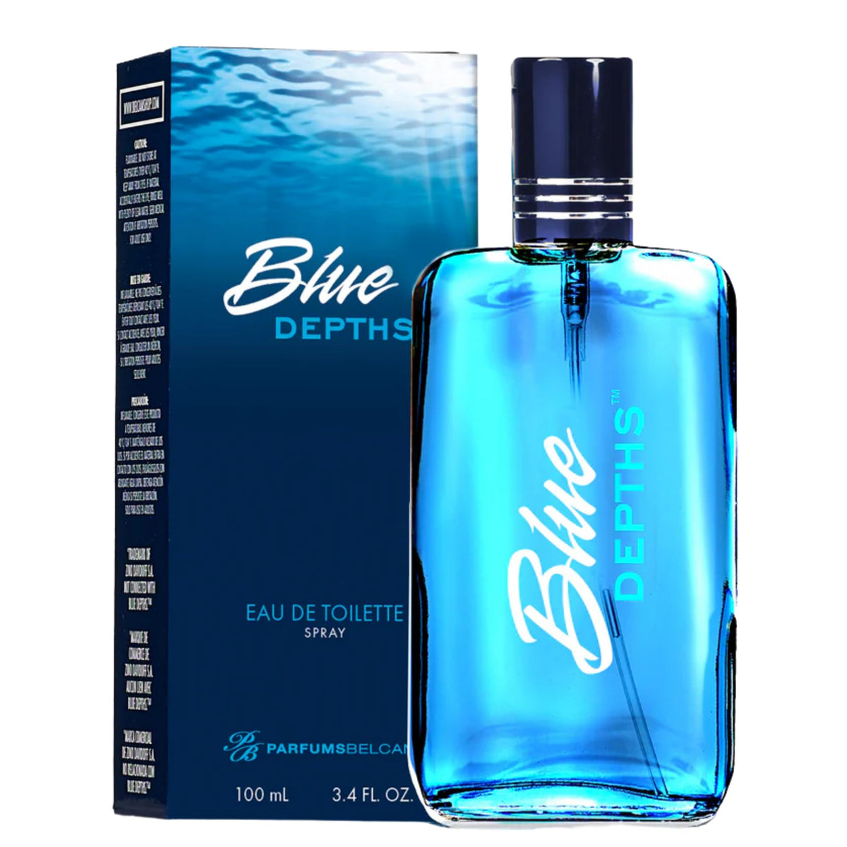 PB ParfumsBelcam front bottle showing design and instant fresh appeal