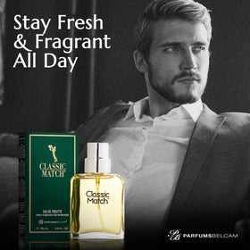 PB ParfumsBelcam bottle in a casual men's dressing area suggesting versatile everyday wear
