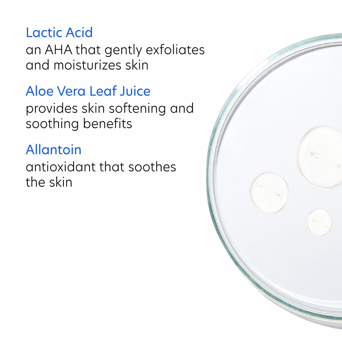 PCA SKIN bottle label close-up showing ingredient transparency