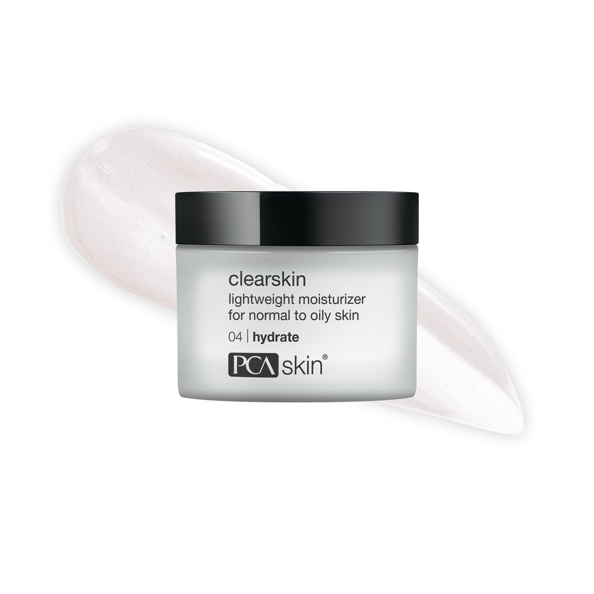PCA SKIN Clearskin front jar showing compact travel-friendly packaging and hydration benefits