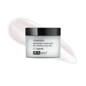 PCA SKIN Clearskin front jar showing compact travel-friendly packaging and hydration benefits
