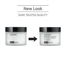 PCA SKIN Clearskin open jar texture close-up highlighting lightweight, quick-absorbing cream