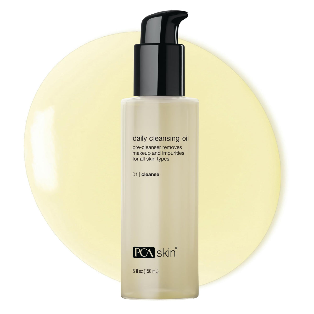 PCA SKIN front bottle view showing clean packaging and product benefit of gentle cleansing