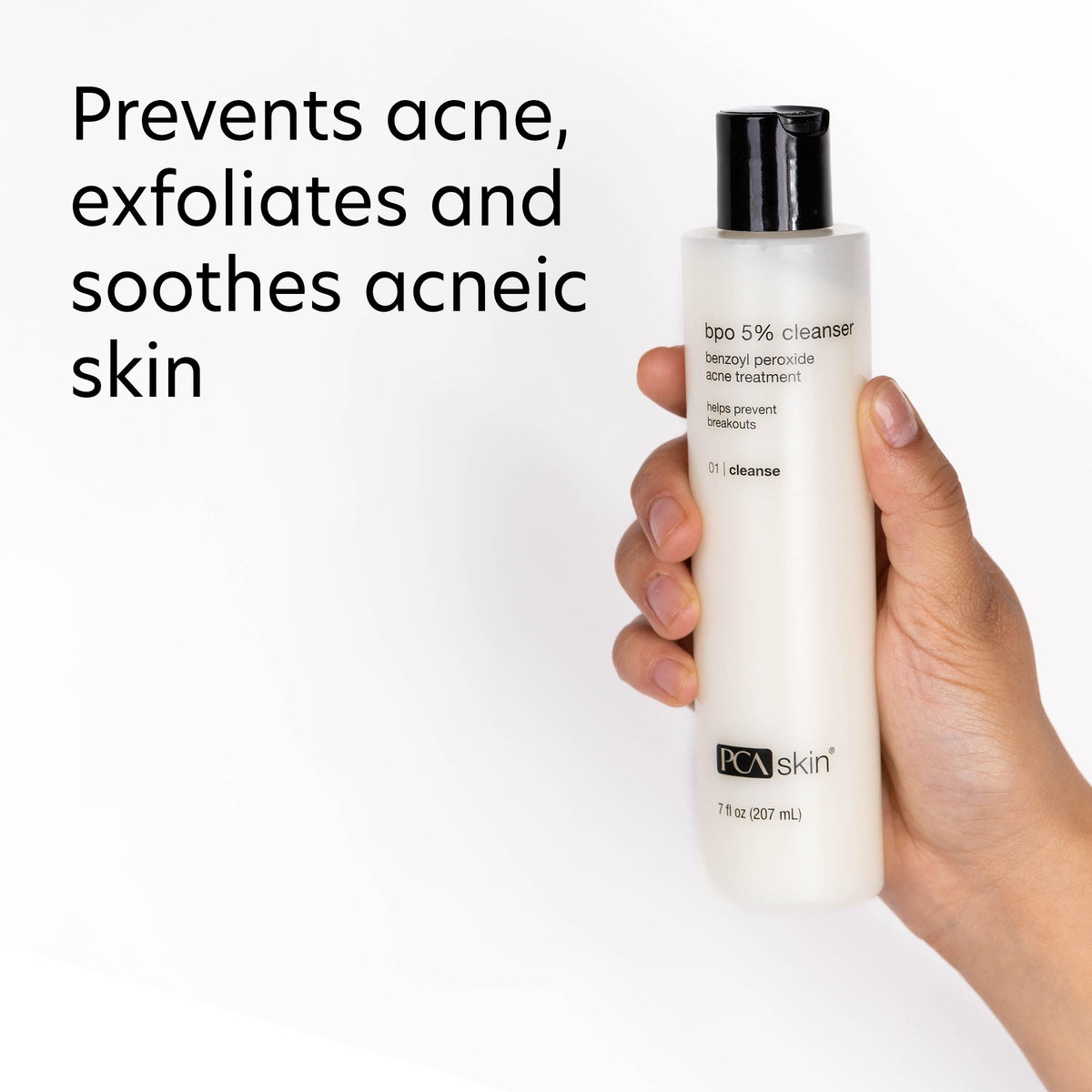PCA SKIN foaming lather closeup demonstrating effective cleansing