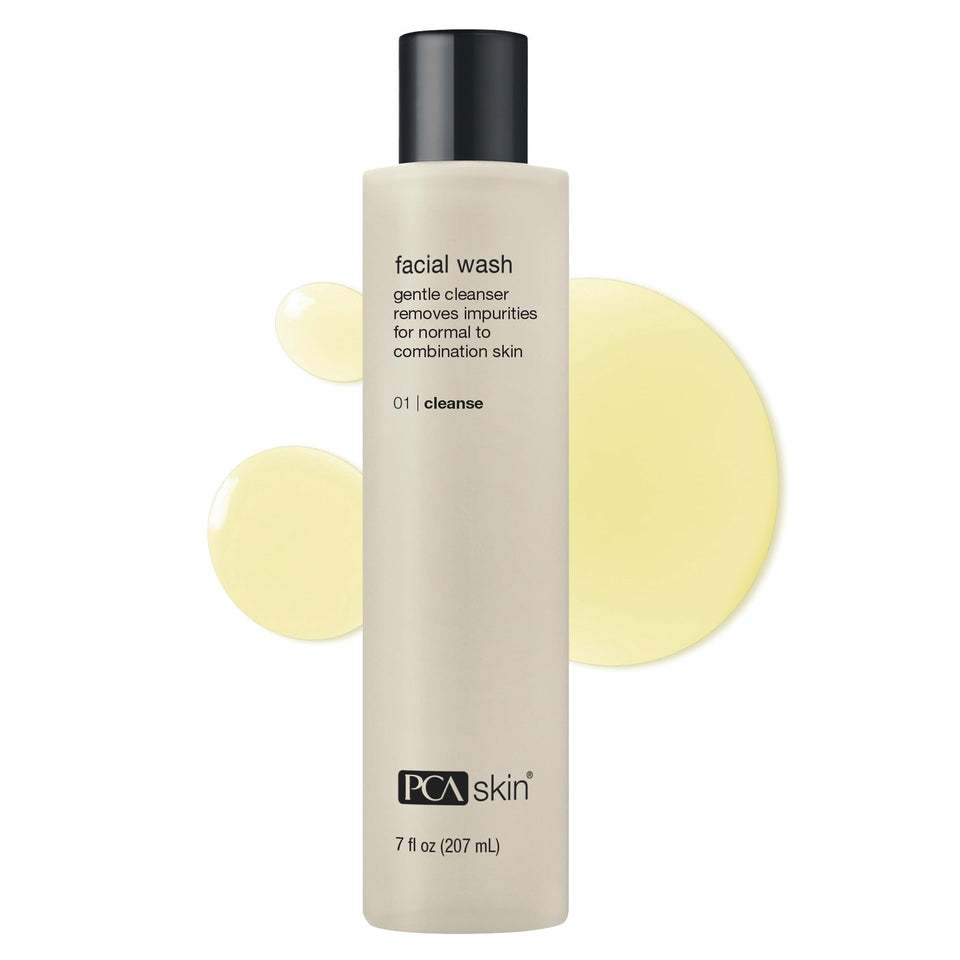 PCA SKIN front packaging showing clean bottle and product benefit