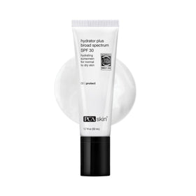 PCA SKIN front tube showing the Hydrator Plus SPF 30 packaging and portability