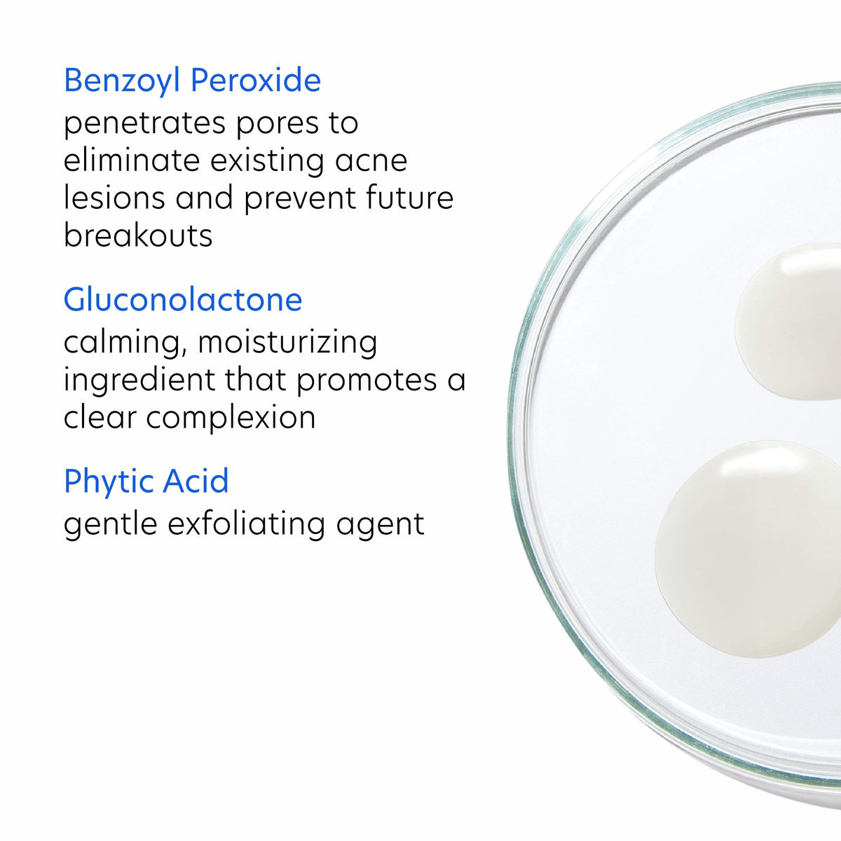 PCA SKIN ingredient label close-up showing key soothing actives