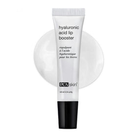 PCA SKIN front tube view showing compact 0.24 oz lip plumper and label benefits
