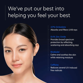 PCA SKIN pump dispensing sunscreen highlighting easy, controlled application benefit