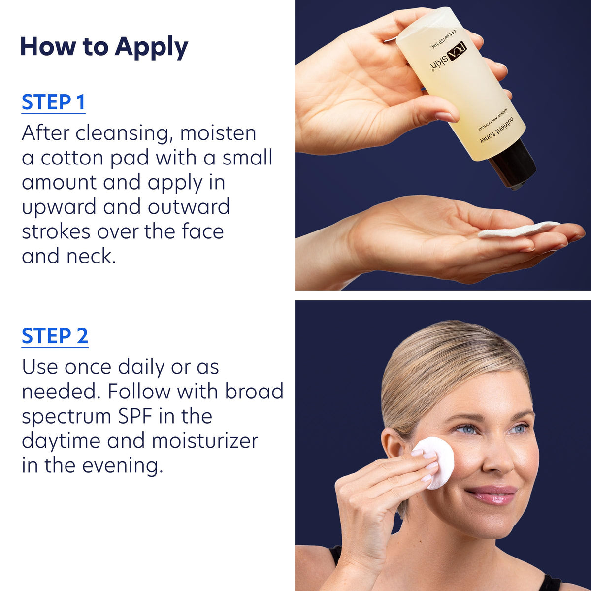 PCA SKIN bottle staged with serum and SPF to show routine compatibility