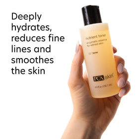 PCA SKIN close-up of toner texture on skin showing gentle hydration