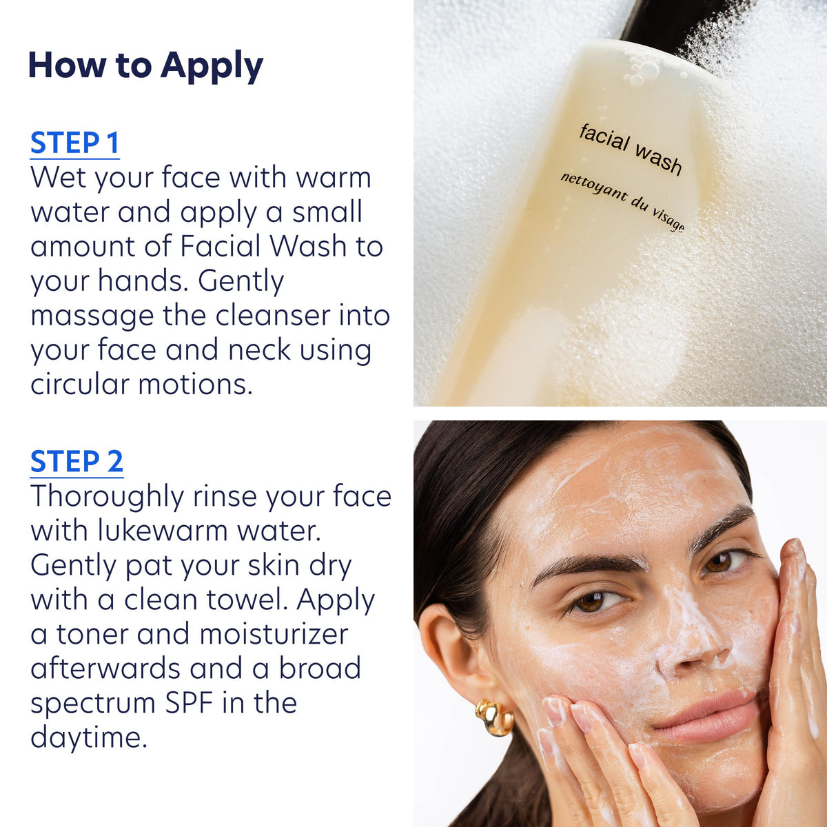 PCA SKIN in-use image of woman washing face for gentle removal