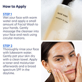 PCA SKIN in-use image of woman washing face for gentle removal