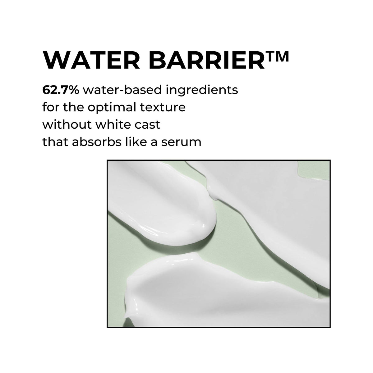 P.CALM applied on hand showing sheer finish and quick blending benefit