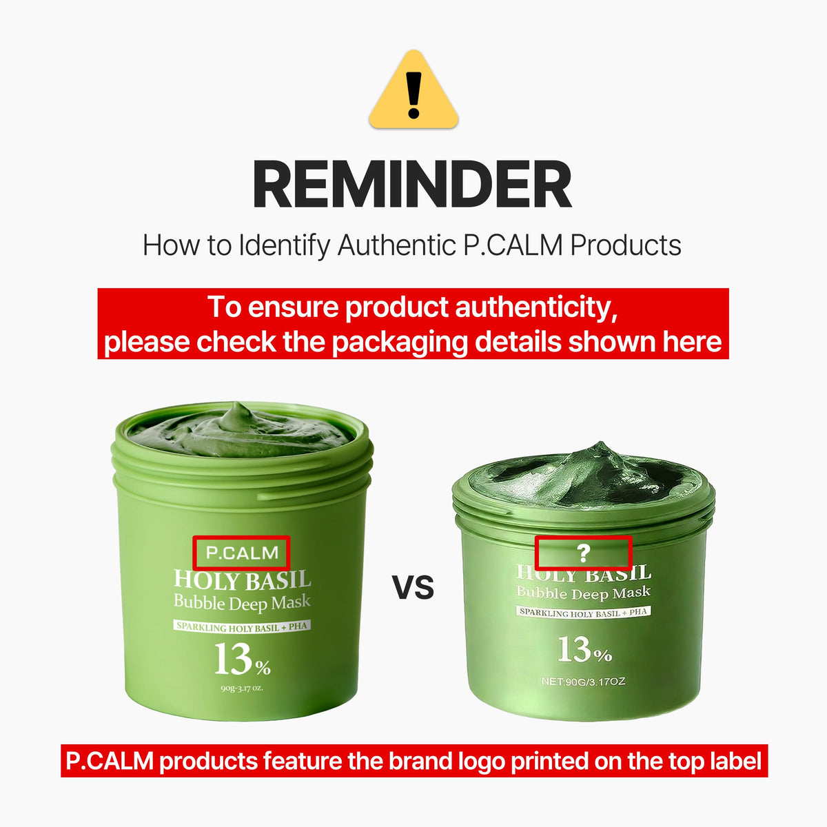 P.CALM mask on bathroom counter staged for at-home spa experience