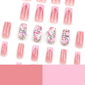 PDFADSK close-up of pink glitter texture highlighting sparkle and smooth glossy finish benefit