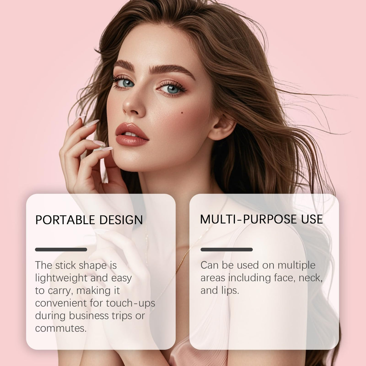 PDRN STICK applying under eye for targeted smoothing benefit: reduces visible lines