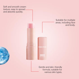 PDRN STICK inside a handbag with makeup items benefit: quick on-the-go touch-ups