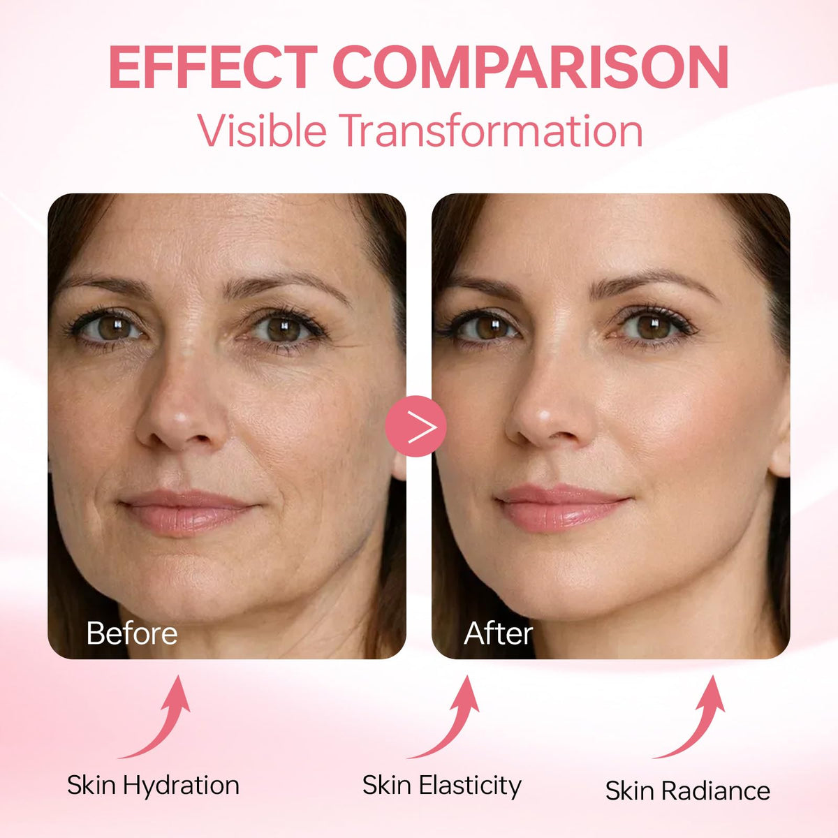 PDRNPINK lifestyle image of mirror touchup delivering dewy, camera-ready glow