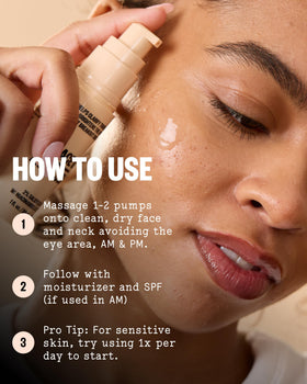 PEACE OUT applied on jawline demonstrating targeted blemish care benefit