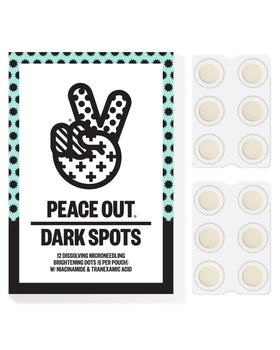 PEACE OUT front packaging showing box and 12-count benefits and usage