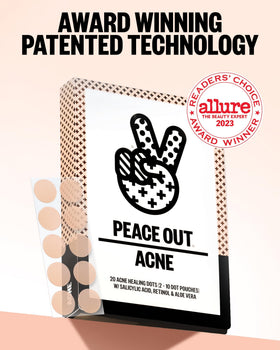 PEACE OUT worn during nighttime routine on pillow, suggests overnight use