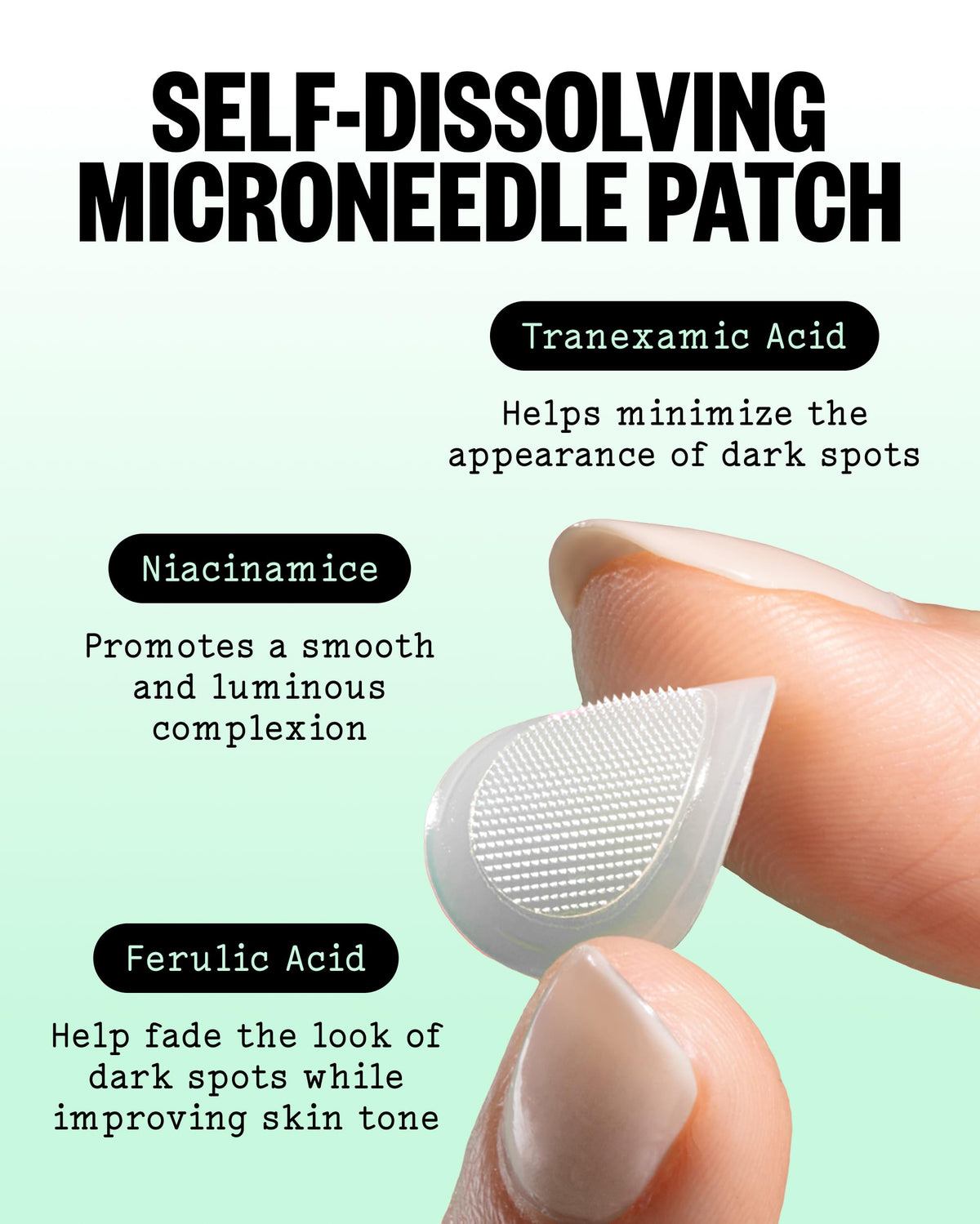 PEACE OUT hydrocolloid backing texture detail that secures and protects