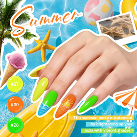 PEACECOLOR array of 55 gel colors laid flat to show palette variety