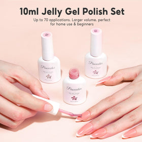 PEACECOLOR clear tip swatches displaying translucent shades for customization