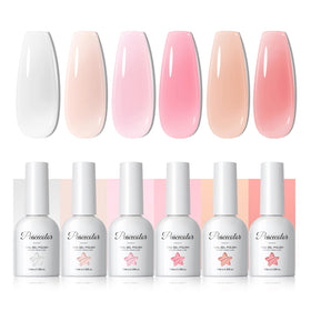 PEACECOLOR front view of six jelly gel bottles shows set variety and usability